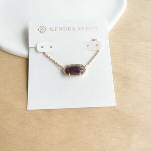 Kendra Scott Short Necklace | Elisa | Gold Amethyst
